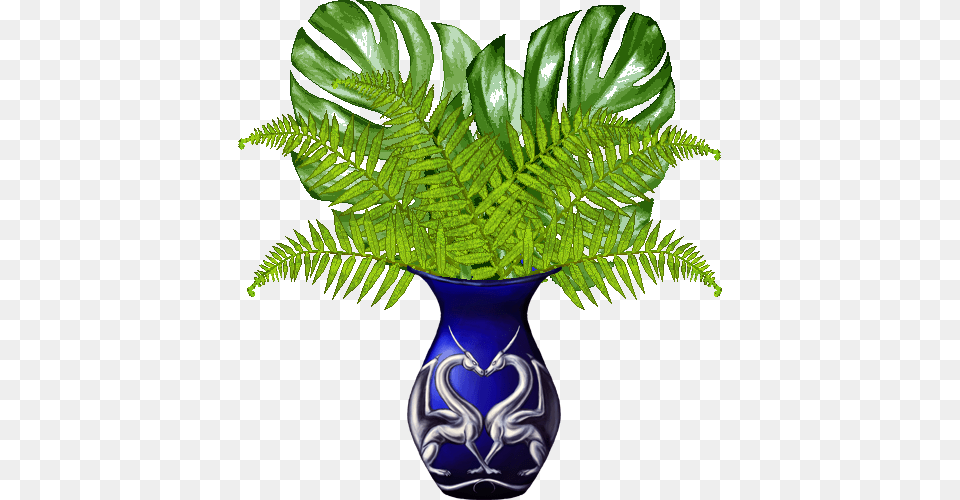 Big Vase Vase, Fern, Plant, Leaf, Pottery Png Image