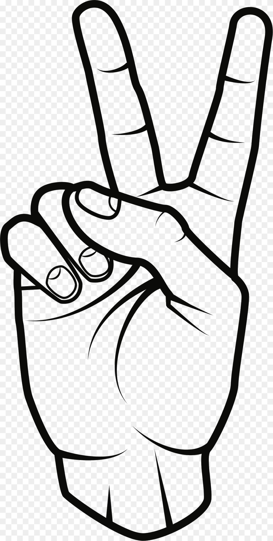 Big Victory Sign, Body Part, Finger, Hand, Person Png Image