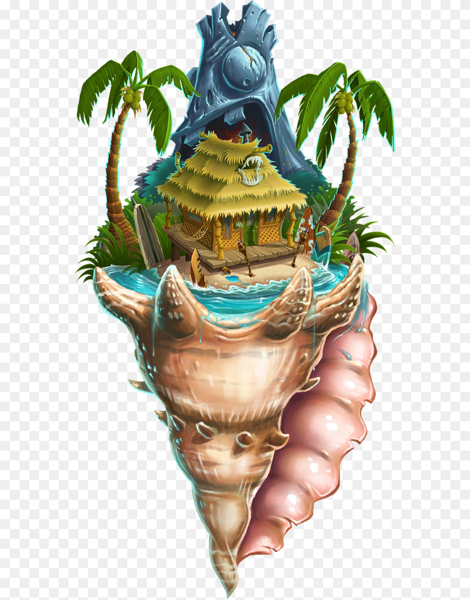 Big Wave Beach World Map Icon Plants Vs Zombies 2 Playa De La Gran Ola, Animal, Invertebrate, Sea Life, Seashell Png Image