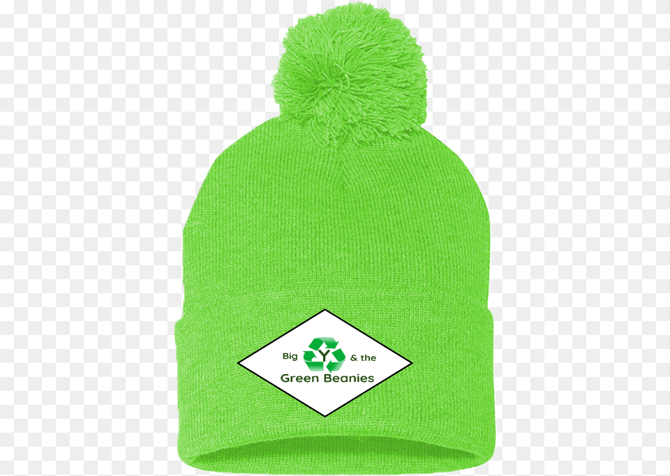 Big Y The Green Beanies Pom Knit Toque, Hat, Beanie, Cap, Clothing Free Png