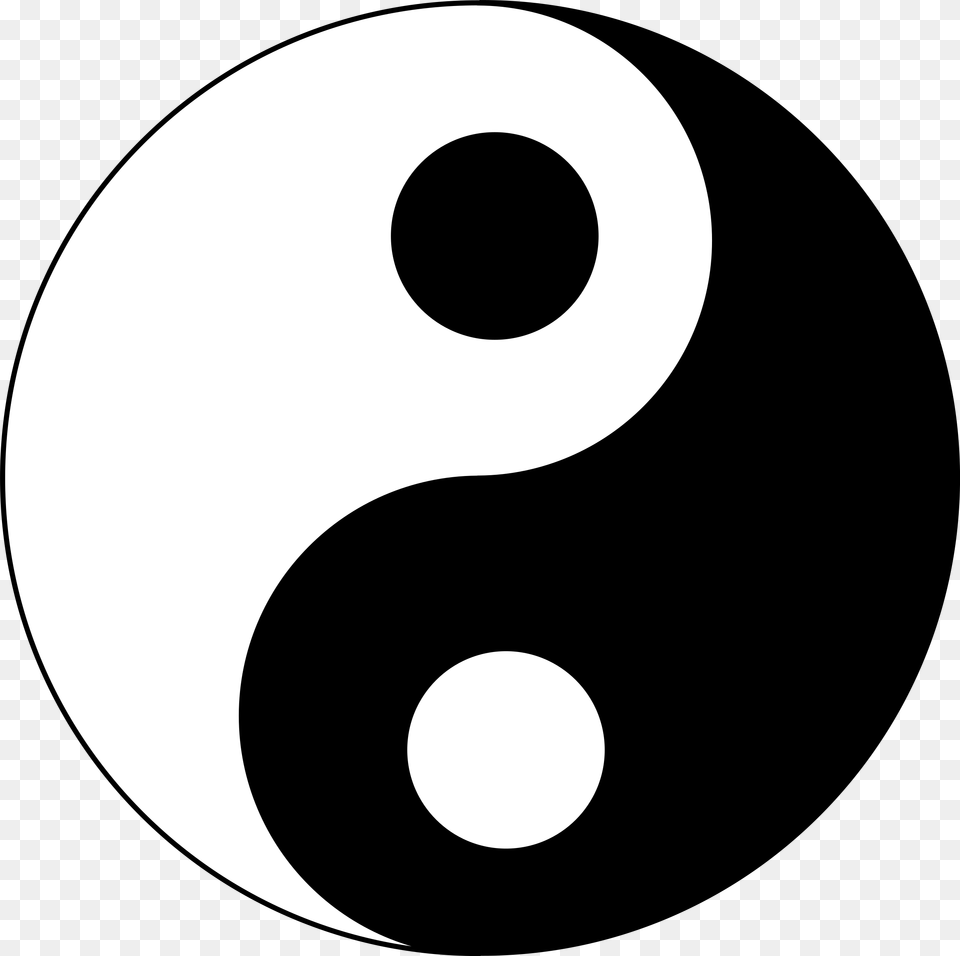 Big Ying Yang Clip Art, Number, Symbol, Text, Astronomy Png Image