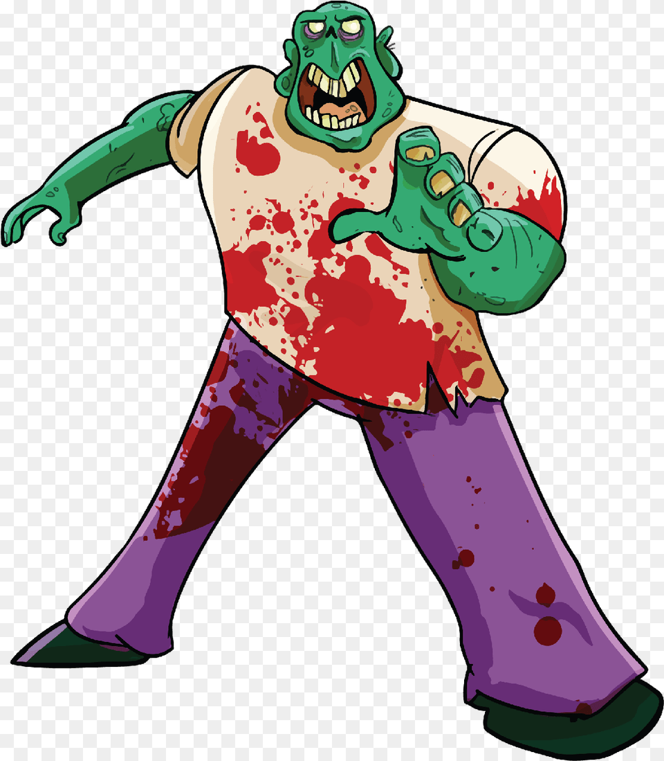 Big Zombie Cartoon, Person, Face, Head Free Transparent Png