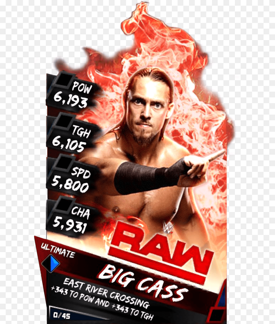 Bigcass S3 15 Summerslam17 Supercard Bigcass S4 Wwe Supercard Ultimate Cards, Poster, Advertisement, Person, Man Free Transparent Png