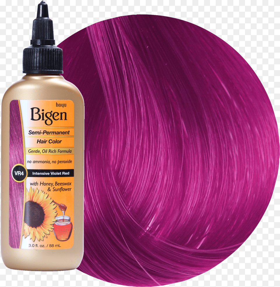 Bigen Hair Color Red, Bottle, Lotion, Purple, Cosmetics Free Png Download