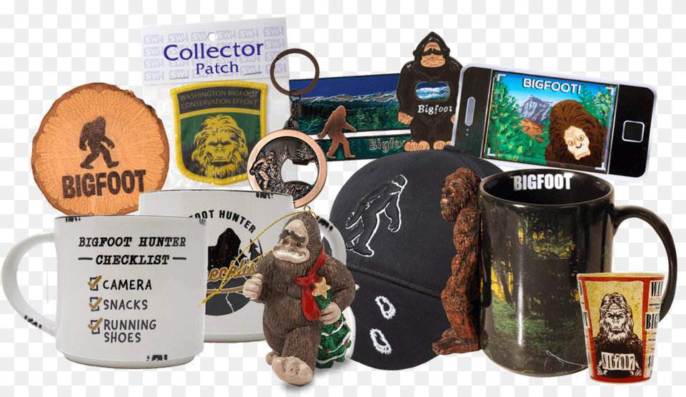 Bigfoot, Cup, Person, Phone, Electronics Free Png Download