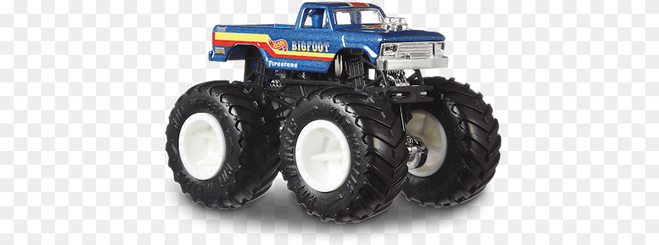 Bigfoot 9 In Blue Hot Wheels Monster Trucks 2019 Car Bigfoot Monster Truck, Wheel, Machine, Tool, Tire Free Png Download