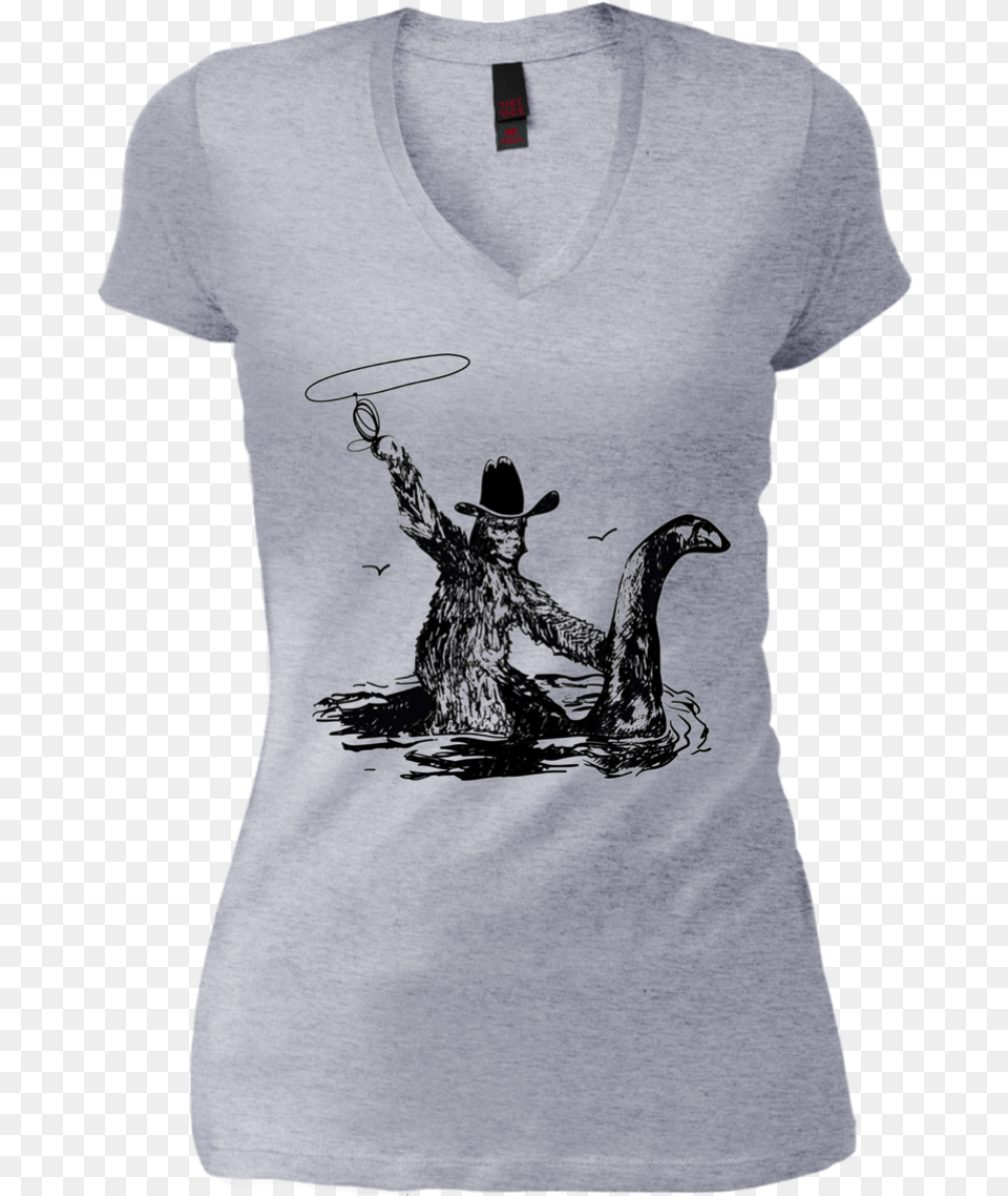 Bigfoot Riding On Nessie Loch Ness Monster On Sasqua Pot Head Shirt, Clothing, T-shirt, Adult, Male Free Png