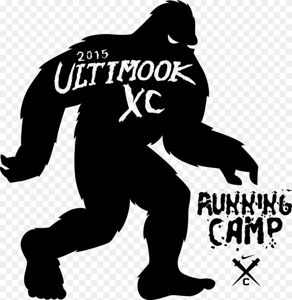 Bigfoot Silhouette Clip Art Ultimook Tillamook Cross Country, Gray Free Transparent Png