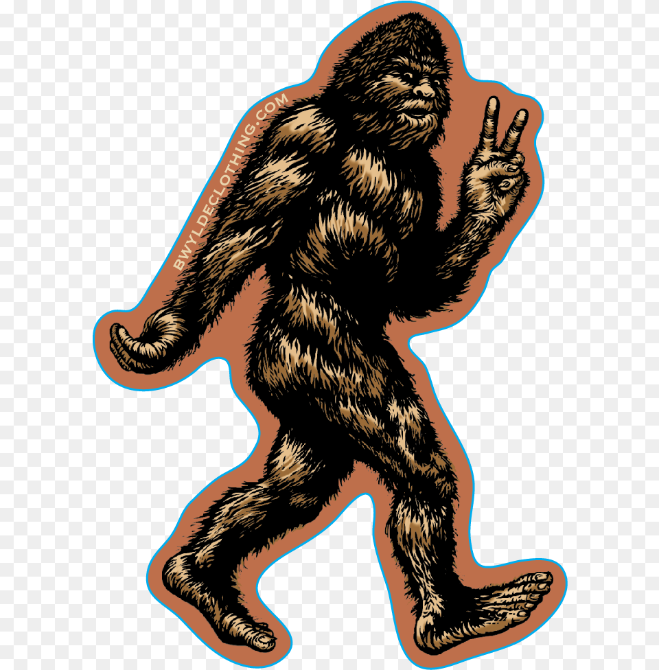 Bigfoot Sticker Sticker, Animal, Ape, Mammal, Wildlife Png Image