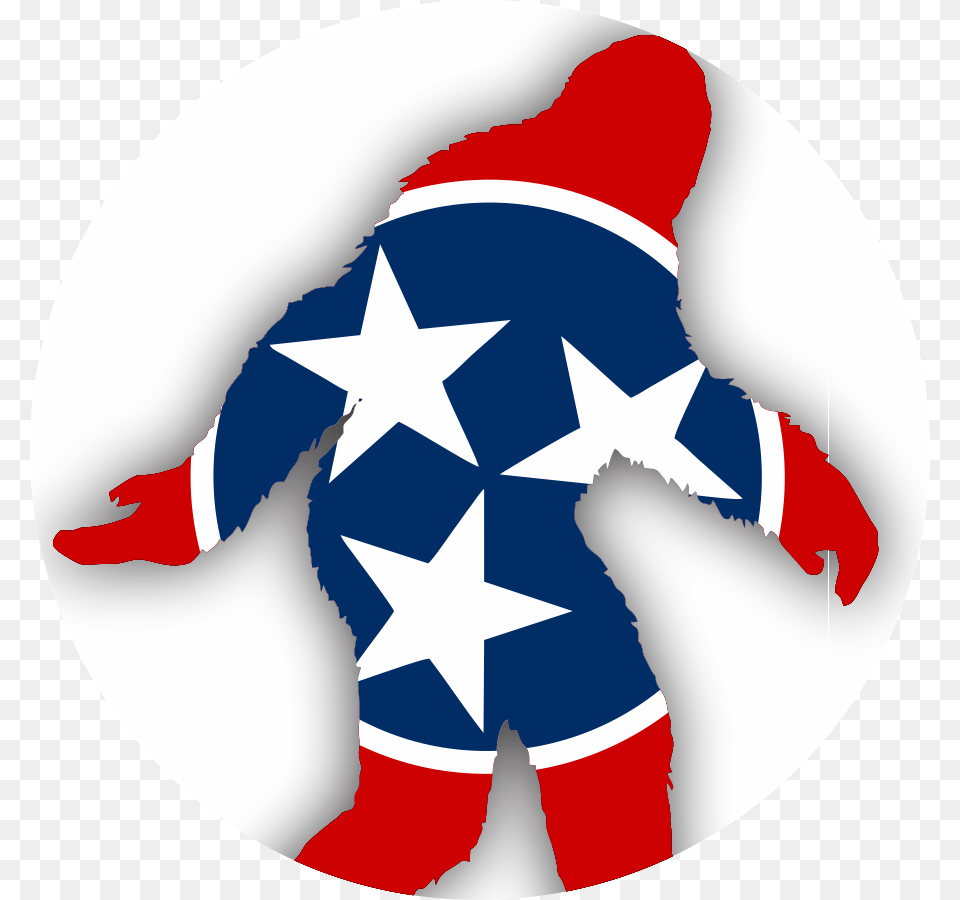 Bigfoot Tennessee Popsocket Tennessee Flag Stars, Baby, Person, Symbol Free Png