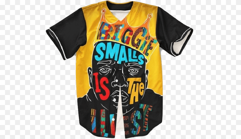 Biggie Smalls Baseball Jersey Biggie Smalls Pop Art, Clothing, Shirt, T-shirt Free Png Download