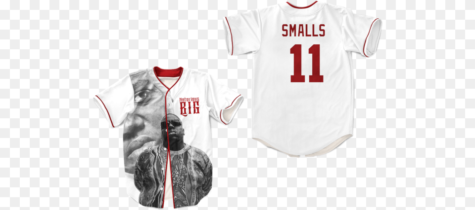 Biggie Smalls Big Brooklynu0027s Finest Baseball Jersey Colors Size Biggie Smalls, Clothing, Shirt, T-shirt, Adult Free Png
