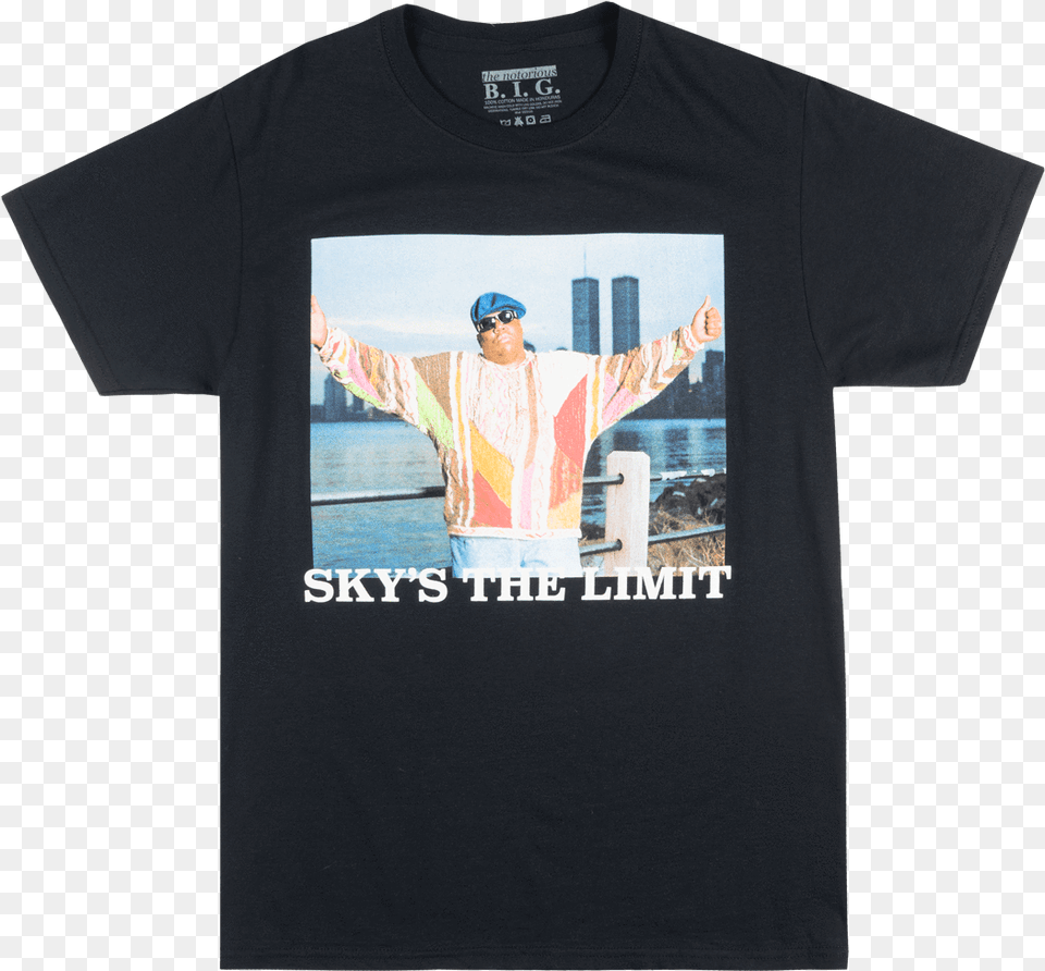 Biggie Smalls Skys The Limit Shirt, Clothing, T-shirt, Adult, Male Free Png Download