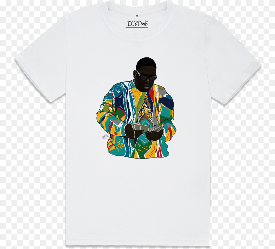 Biggie Smalls Tee Supreme X Jean Paul Gaultier Tee, T-shirt, Clothing, Person, Man Free Png Download