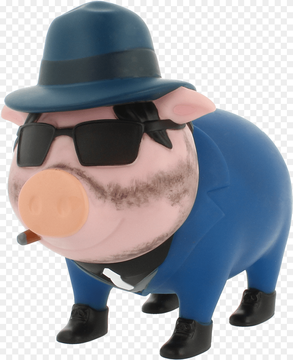 Biggys Gangster Piggy Bank Piggy Bank, Accessories, Sunglasses, Adult, Male Free Png