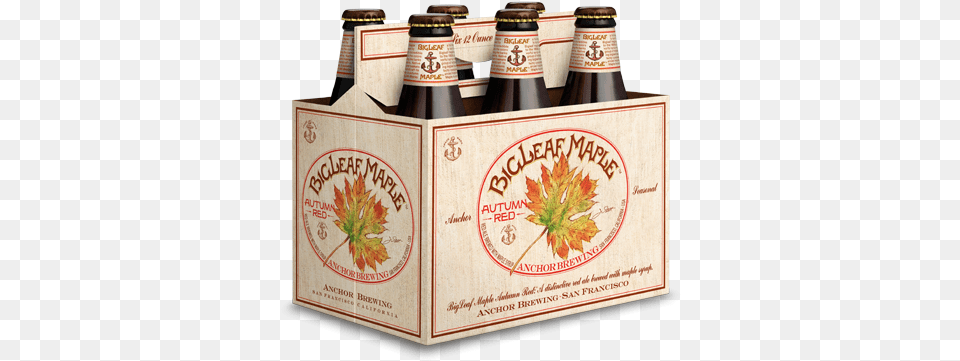 Bigleaf Maple Autumn Red Ale A Handmade Label For Anchor Brewery Liberty Ale, Alcohol, Beer, Beer Bottle, Beverage Png