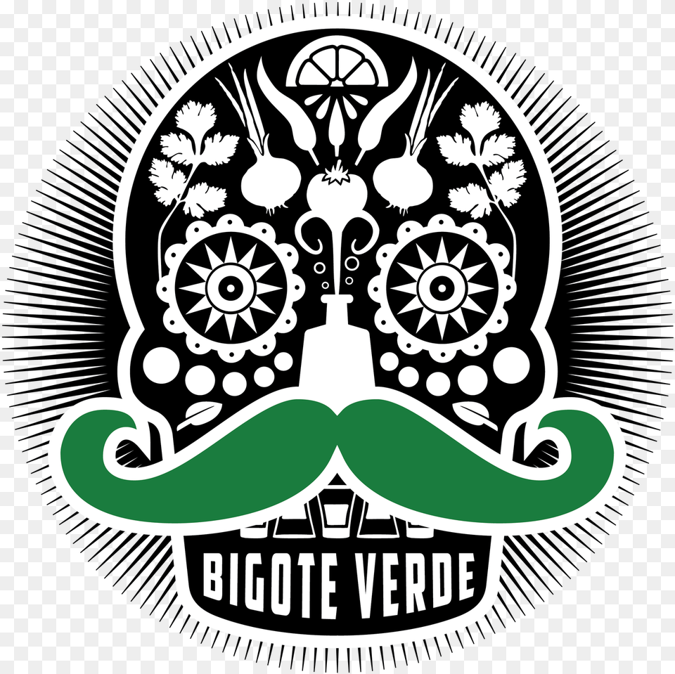 Bigote Verde Logo Vector 01 Illustration, Emblem, Symbol, Stencil, Disk Free Png