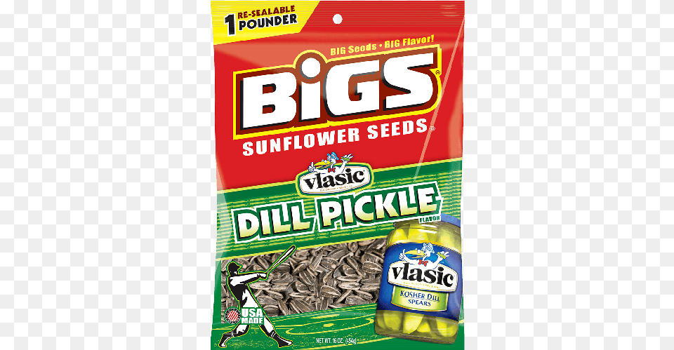 Bigs Dill Pickle Sunflower Seed 16 Ounce 8 Per Case Bigs Dill Pickle Sunflower Seeds, Can, Tin Free Png
