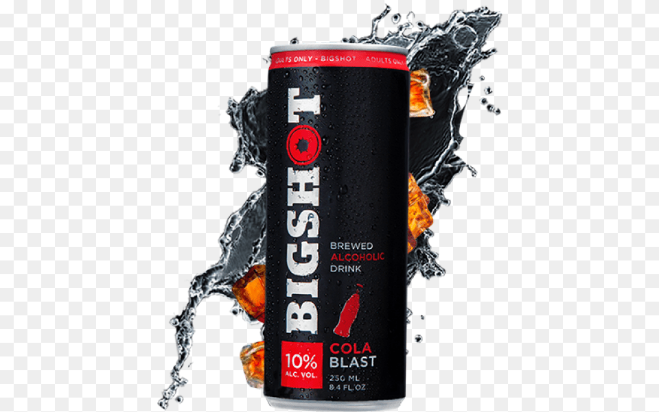 Bigshot Cola Blast 10 4 Pack, Alcohol, Beer, Beverage, Lager Png Image