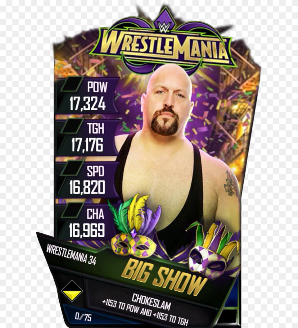 Bigshow S4 19 Wrestlemania34 Wwe Supercard Wrestlemania 34 Cards, Adult, Male, Man, Person Png Image