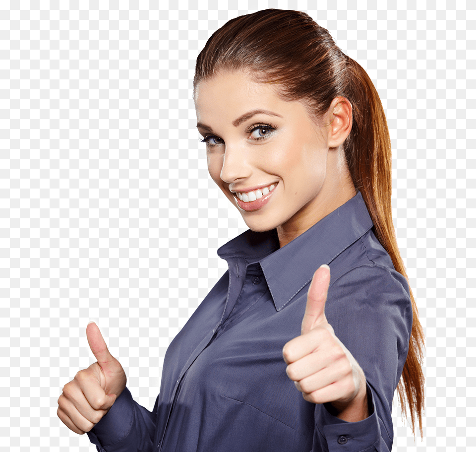 Bigstock Happy Smiling Business Woman W Happy Business Woman, Adult, Thumbs Up, Person, Hand Free Png