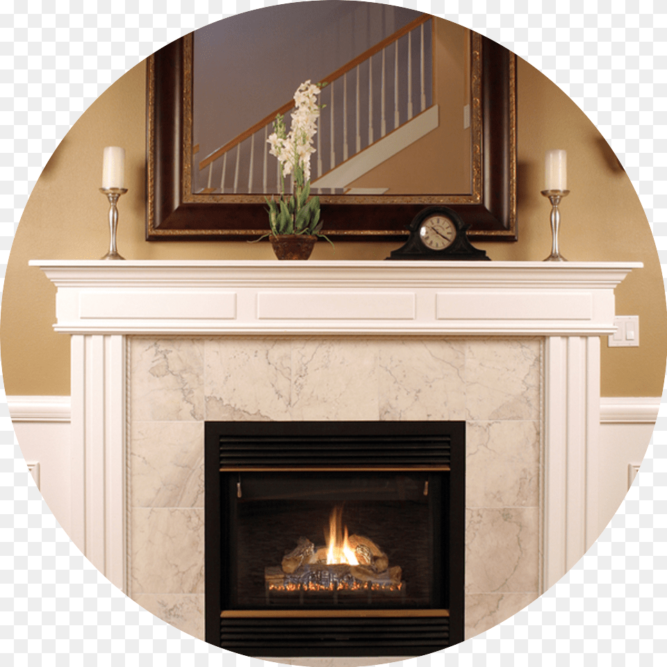 Bigstock Warm And Cozy Ventless Fireplace, Hearth, Indoors, Plant Free Png