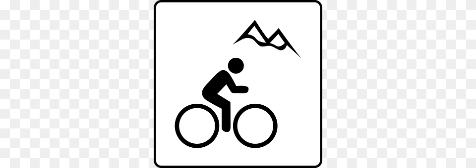 Bike Sign, Symbol, Stencil, Road Sign Free Transparent Png