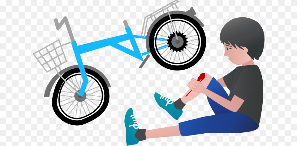 Bike Accident Clipart Clip Art, Machine, Spoke, Person, Wheel Free Png Download