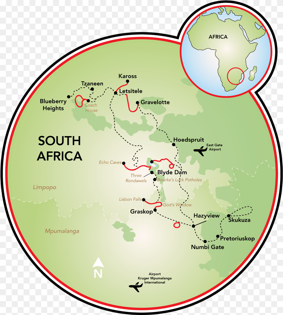 Bike And Safari South Africa Map South Africa, Chart, Plot, Disk, Astronomy Free Png