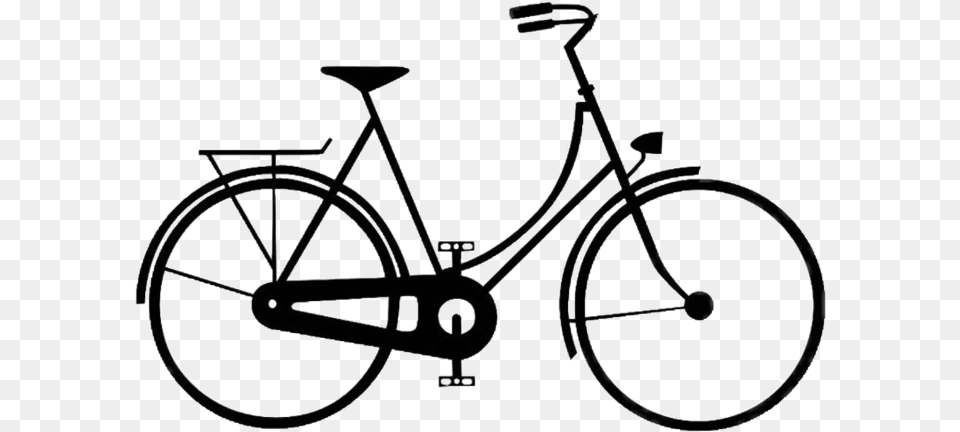 Bike Bicycle Silhouette Freetoedit Bicycle Silhouette, Transportation, Vehicle, Machine, Spoke Free Png Download