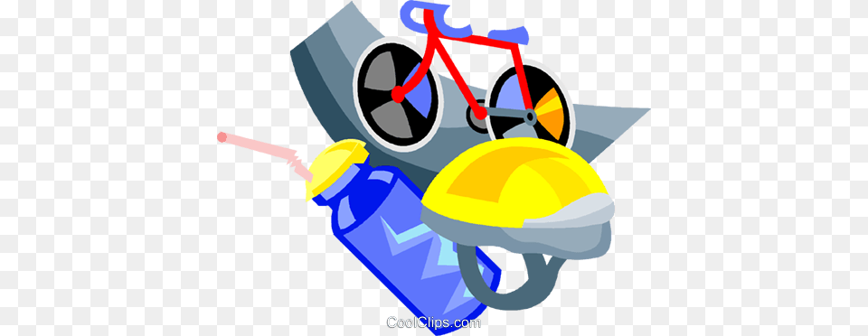 Bike Bicycle Water Bottle Royalty Vector Clip Art, Wheel, Machine, Clothing, Hardhat Png Image