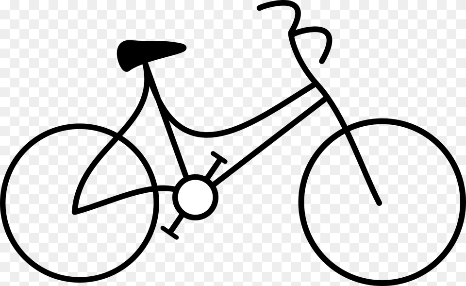 Bike Clip Art Images Black, Bicycle, Transportation, Vehicle, Device Png Image