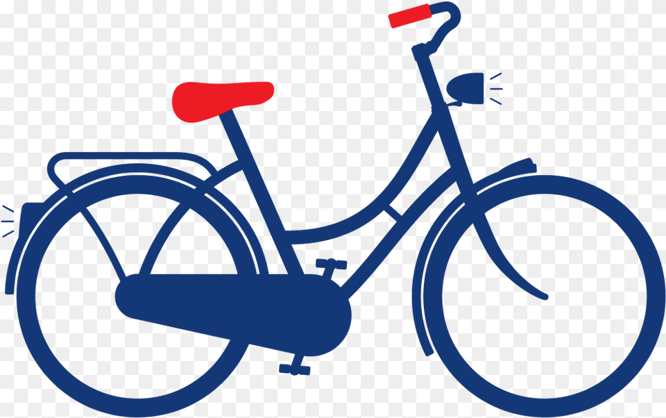 Bike Clipart Bike Dutch Red City Bike, Bicycle, Transportation, Vehicle Free Png Download