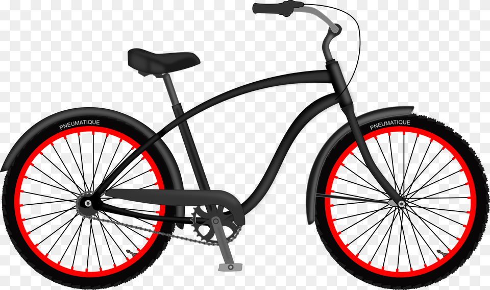 Bike Clipart Black And White Bicycle Line Art Coloring Book, Machine, Transportation, Vehicle, Wheel Free Png Download