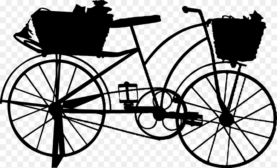 Bike Cycling Graphic On Pixabay Drive Bicycle With Basket, Gray Png Image