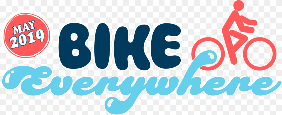 Bike Everywhere Month 2019, Logo, Text, Person Free Png Download