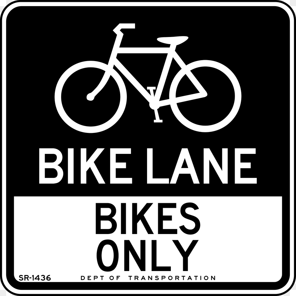 Bike Lane Bikes Only New York City Clipart, Sign, Symbol, Bicycle, Transportation Free Png Download