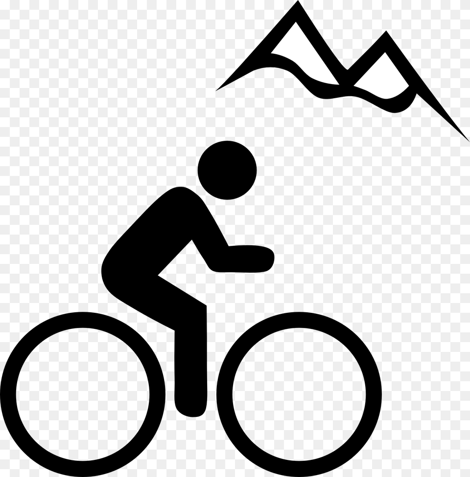 Bike Mountain Clip Art At Vector Clip Art Clipartbold Mountain Bike Clipart, Stencil, Symbol, Device, Grass Png Image