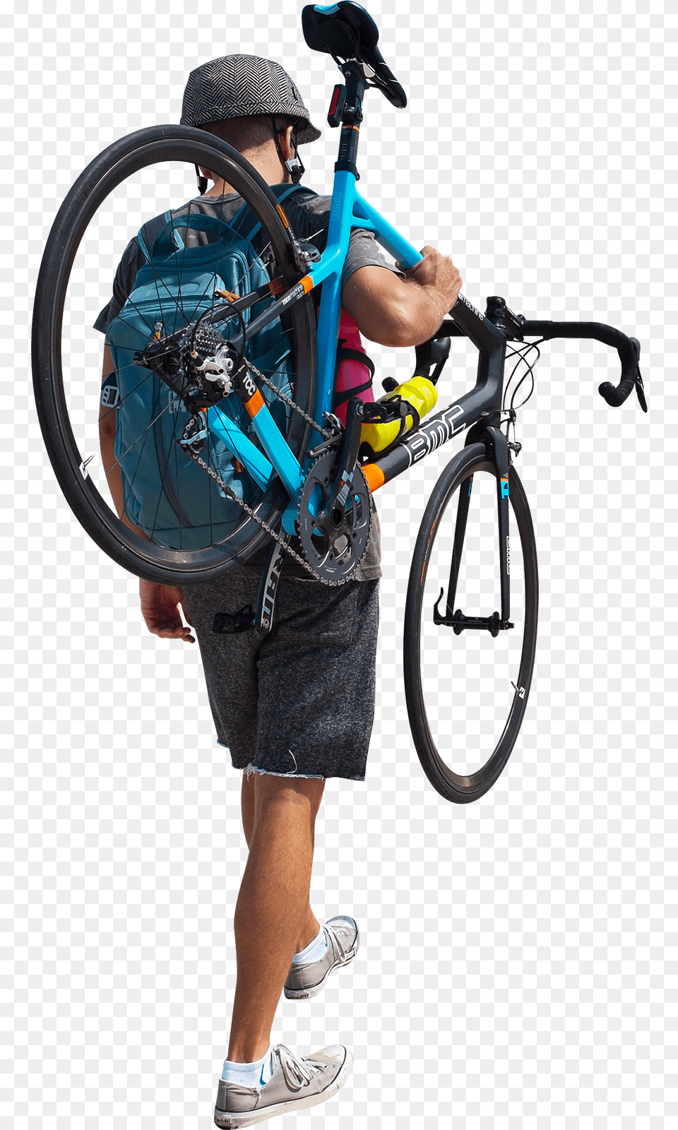 Bike On The Beach Image Person With Bike, Shorts, Clothing, Adult, Man Free Transparent Png