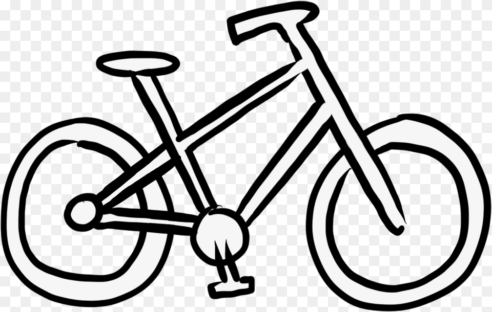 Bike Outline, Bicycle, Transportation, Vehicle Free Png