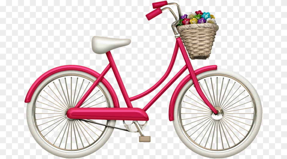 Bike Pink Clip Art Card Ideas And Scrapbook, Bicycle, Transportation, Vehicle, Machine Free Transparent Png