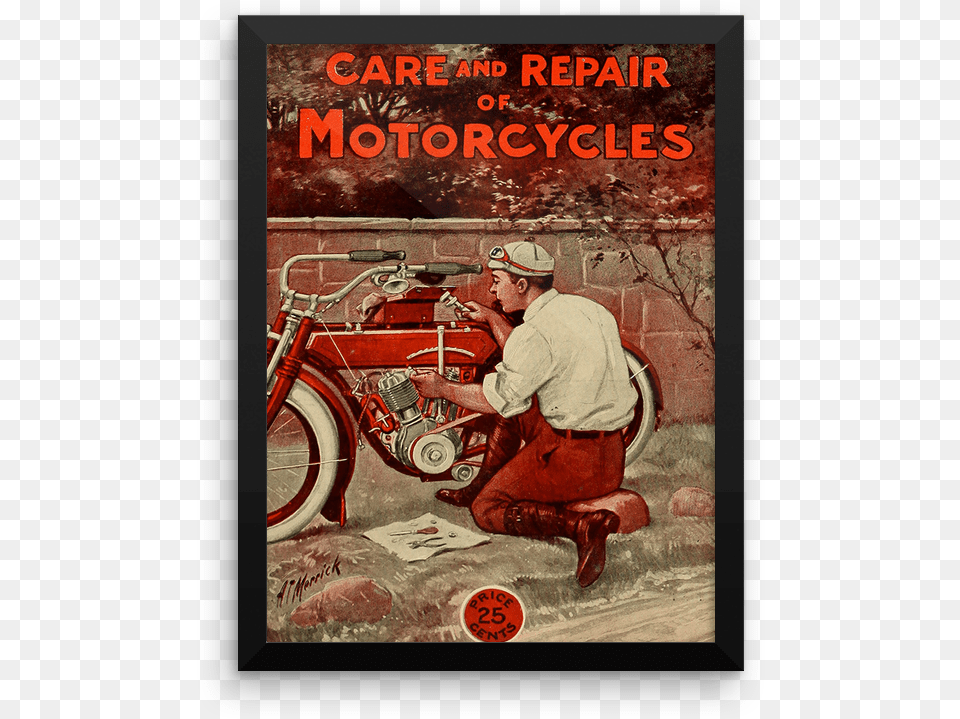 Bike Repair Poster Poster, Adult, Man, Male, Machine Free Png Download