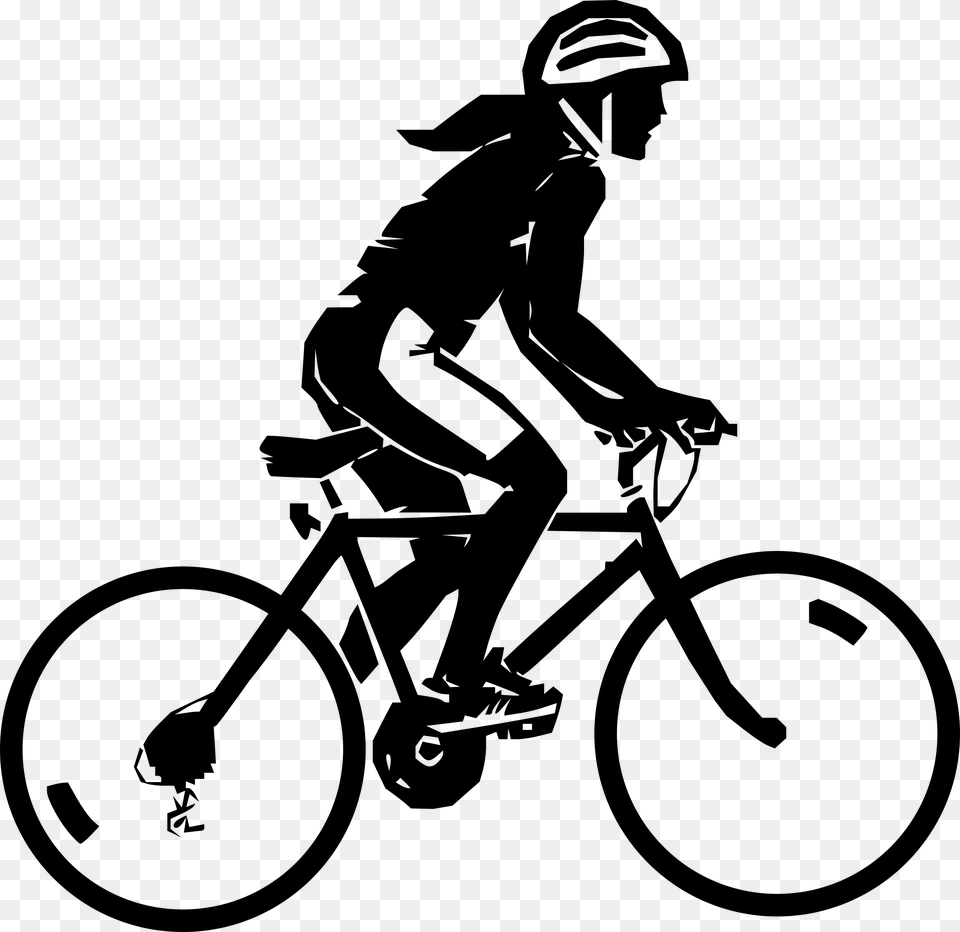 Bike Rider Clip Arts Mujer En Bicicleta, Gray Png Image