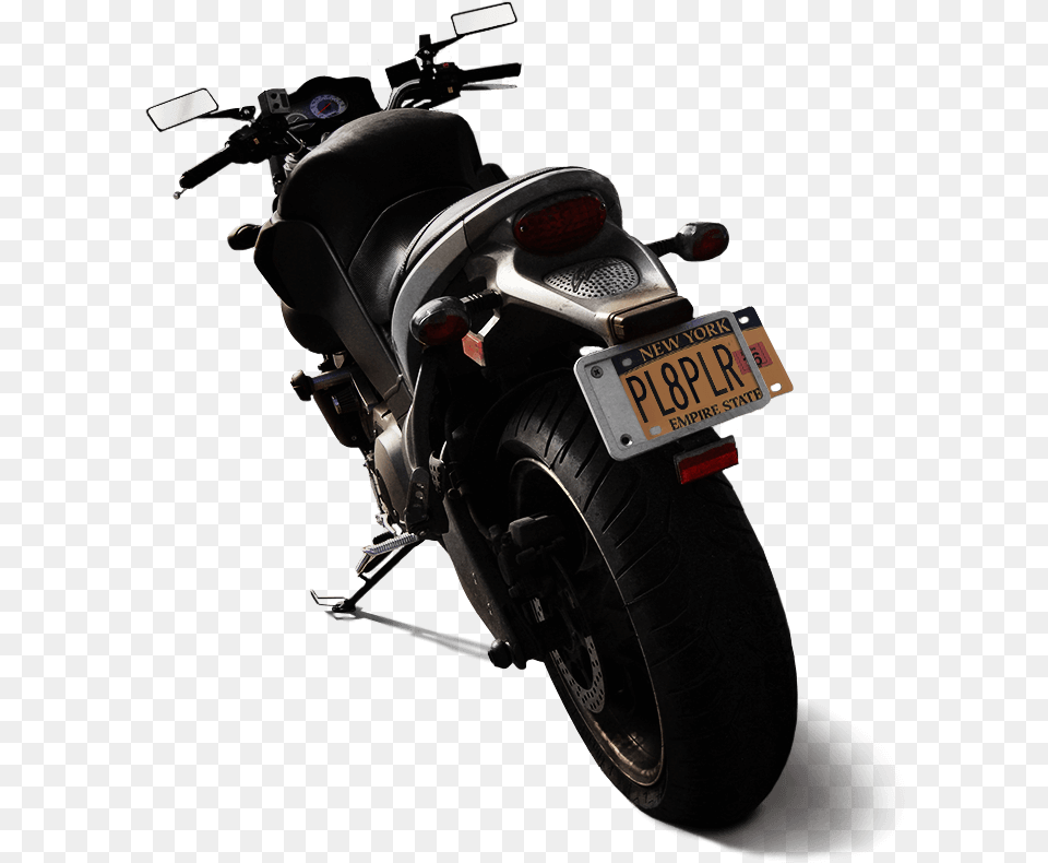 Bike With Platepuller New York Motorcycle Plate, License Plate, Transportation, Vehicle, Machine Png