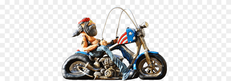 Biker Figurine, Motorcycle, Transportation, Vehicle Png
