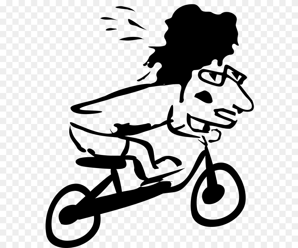 Biker B W, Gray Free Png