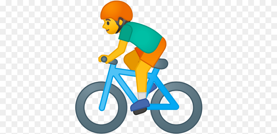 Biker Emoji Meaning With Pictures Riding Bike Emoji, Bicycle, Transportation, Vehicle, Cycling Png Image