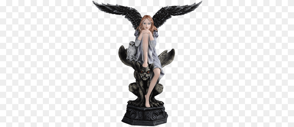Biker Goth Reaper Statue, Angel, Woman, Person, Female Png Image