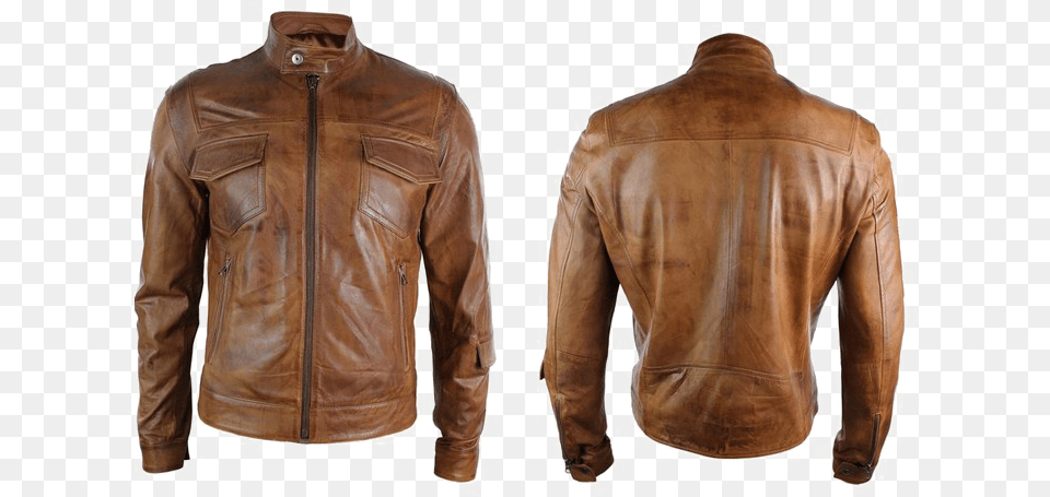 Biker Leather Jacket High Quality Image Retro Brown Leather Jacket, Clothing, Coat, Leather Jacket Png