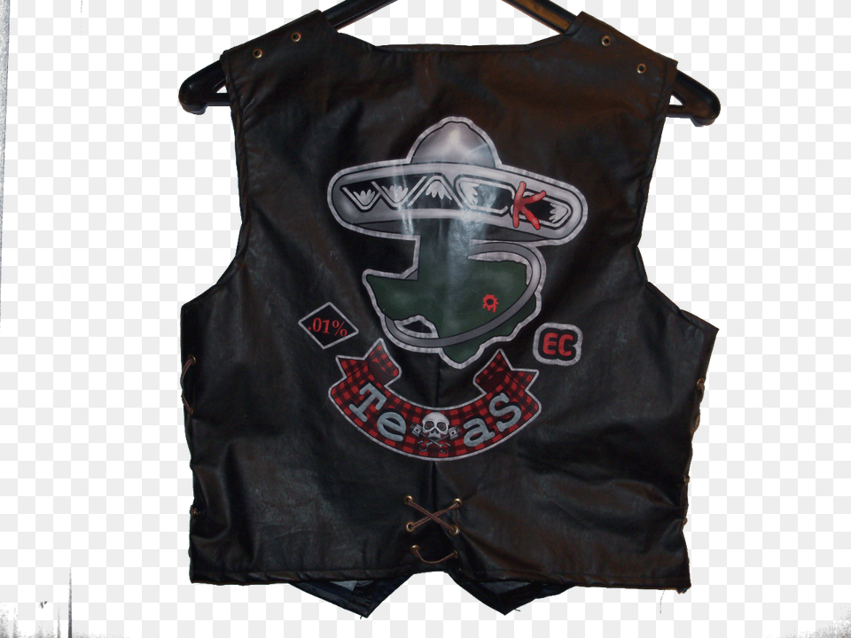 Biker Vest Patches Back Vest, Clothing, Lifejacket Free Transparent Png